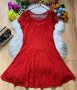 Нова червена дантелена рокля, снимка 3