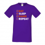 Мъжка тениска Game 5,Eat,Sleep,Game,Anime,Repeat,Ядене,Спане,Геймс,Подарък,Повторение,Празник,Игри, снимка 12