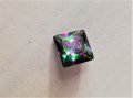 Сапфир - квадрат фасет, 3.80к., многоцветен, снимка 3
