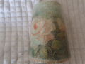  Стъклена ваза винтидж стил, ръчно декорирана с декупаж, снимка 8