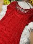Нова червена дантелена рокля, снимка 2