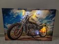 Светеща картина с Led осветление - Harley Davidson, снимка 2
