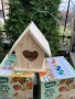 Дървени къщи за птици с бои за оцветяване - Living Garden Germany, снимка 9