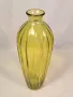 Винтидж стъклена ваза жълто стъкло 23/4, снимка 2