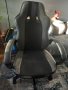 Геймърски стол AGGESTRUP сива изкуствена кожа/черна мрежа, снимка 1 - Столове - 44156676