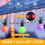IRISECO 12,5м цветни външни крушки, Водоустойчиви Festoon светлини, 100LED+20 крушки, 12 режима USB, снимка 4