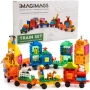 IMAGIMAGS Магнитни строителни плочки, Комплект влакчета от 18 части, снимка 1
