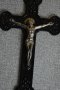 Стоманен старинен кръст разпятие религия Исус , снимка 2