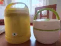 Комплект съдове за храна: Голям термос + по-малък съд за пренасяне на храна (1 л), снимка 2