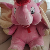 Голям плюшен розов слон, снимка 2 - Плюшени играчки - 36468368