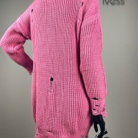 Дамски дълъг накъсан пуловер / туника 4цвята , снимка 7 - Туники - 38669469