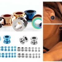 Флеш тунел разширител flesh tunnel plug earring, снимка 7 - Други - 36046771