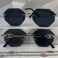 Valentino дамски слънчеви очила Осмоъгълник с верижка синджир, снимка 5 - Слънчеви и диоптрични очила - 41627456