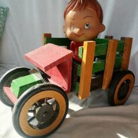 Дървена стара играчка ръчна изработка , снимка 3 - Други ценни предмети - 41620932