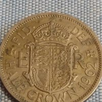 Рядка монета половин крона 1962г. Англия Елизабет втора за КОЛЕКЦИОНЕРИ 30368, снимка 2 - Нумизматика и бонистика - 44490225
