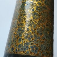 Азия Япония бамбукова ваза моливник рисувана, снимка 2 - Антикварни и старинни предмети - 28057110