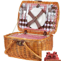 Кошница за пикник за четирима, снимка 1 - Подаръци за рожден ден - 40342260