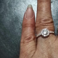 Елегантен дамски сребърен комплект пръстен, обеци, колие , снимка 13 - Бижутерийни комплекти - 41950086