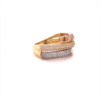 Златен дамски пръстен 4,15гр. размер:57 14кр. проба:585 модел:20102-6, снимка 2 - Пръстени - 42615239