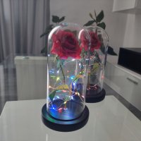 Роза в стъкленица с лед светлина, снимка 16 - Подаръци за жени - 27758639