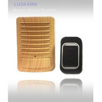 Безжичен електронен звънец LUCKARM DS-3909 с елегантен дизайн имитиращ дърво, снимка 1 - Други стоки за дома - 41141019