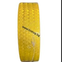 Светлоотразителна лента 50 метра жълта , снимка 1 - Аксесоари и консумативи - 41963448