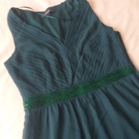 Прекрасна тъмнозелена рокля С,М размер, снимка 2 - Рокли - 41345858