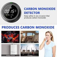 Нов Преносим детектор за въглероден окис CO аларма и измервател Безопасност , снимка 7 - Други стоки за дома - 41876512