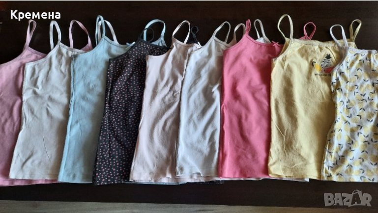 детски потничета за момиче, ръст 134/140см, 9 броя-16лв, снимка 1