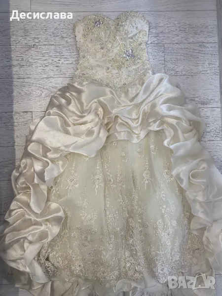 Сватбена рокля с букет, було и чанта , снимка 1