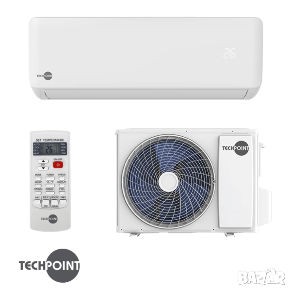 TechPoint MAXCOOL 9000 BTU (A++) – Инверторен климатик TCP H09, снимка 1