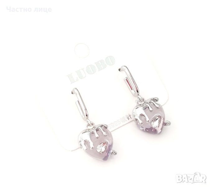 Обеци със сребърна игла , снимка 1