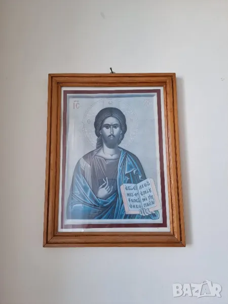 Картина Исус Христос дървена рамка, снимка 1