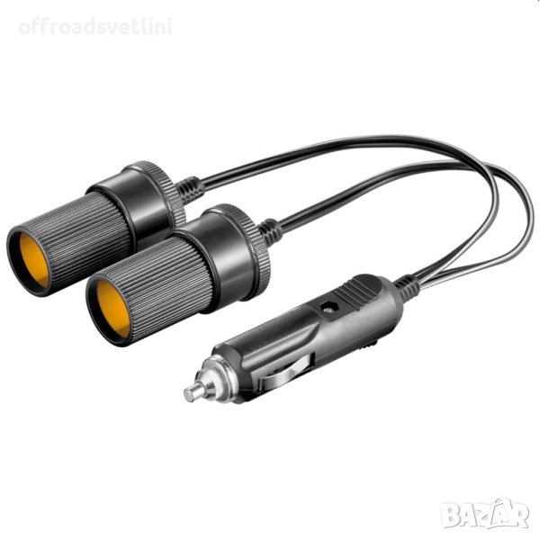 20 см Разклонител за запалка за кола 12V MKTECH, 0.2m, 2.5 A, Черен, снимка 1