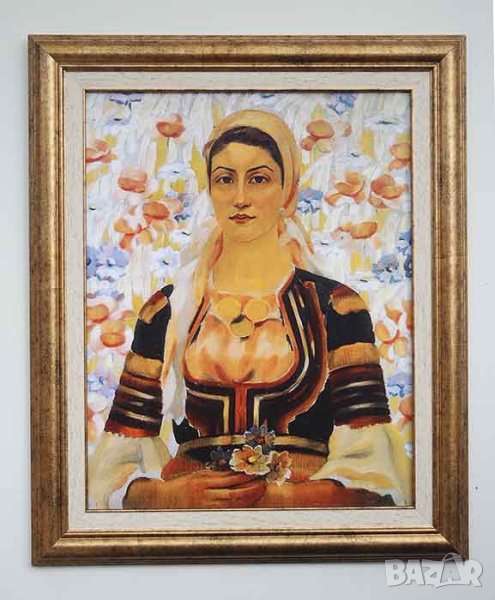 Мома от село Калотинци, Владимир Димитров - Майстора, картина, снимка 1