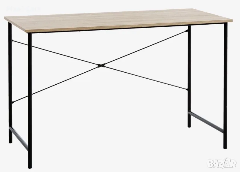 0160 Бюро 60x120 цвят дъб/черно, снимка 1