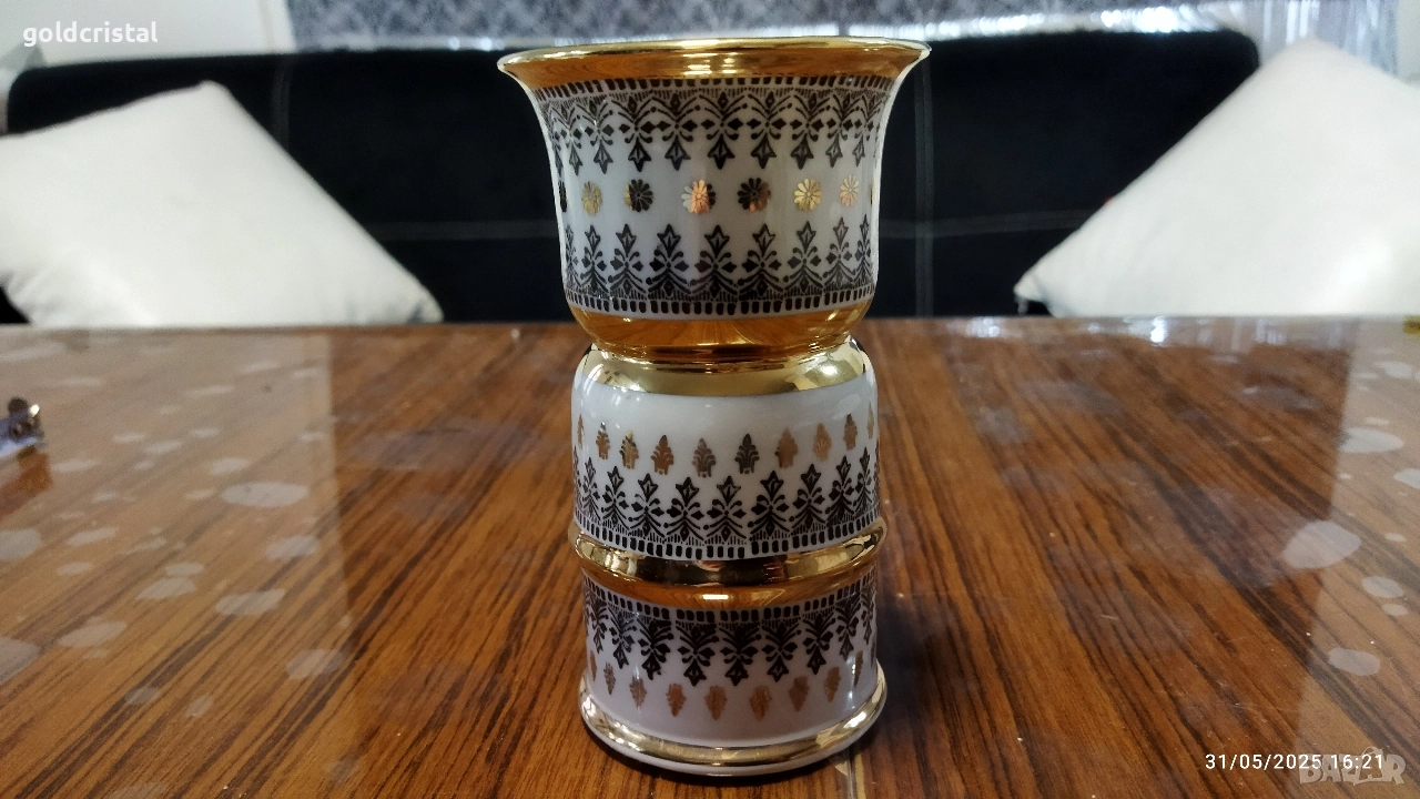 Стар български порцелан ваза , снимка 1