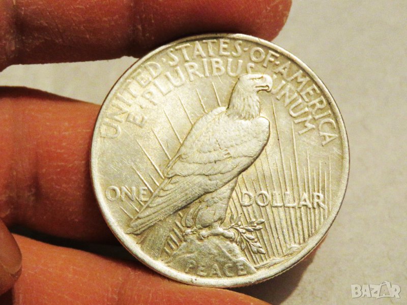 Много рядък голям сребърен долар на мира,  Peace dollar 1923г- Philadelphia Mint сребро, снимка 1