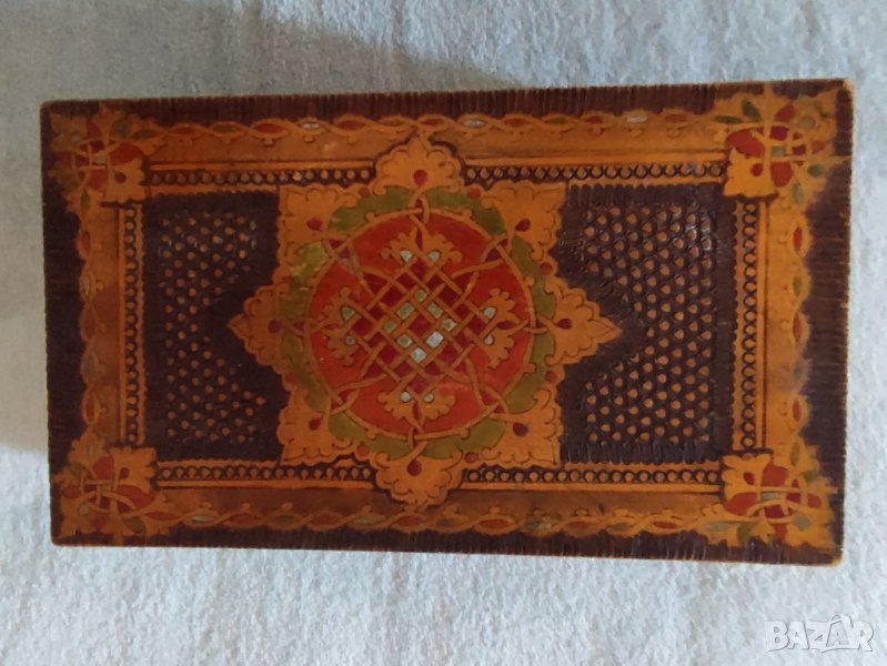 Войнишка пирографирана кутия от соца. , снимка 1