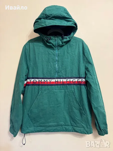TOMMY HILFIGER Jacket Green 1/4 Zip Pullover, снимка 1