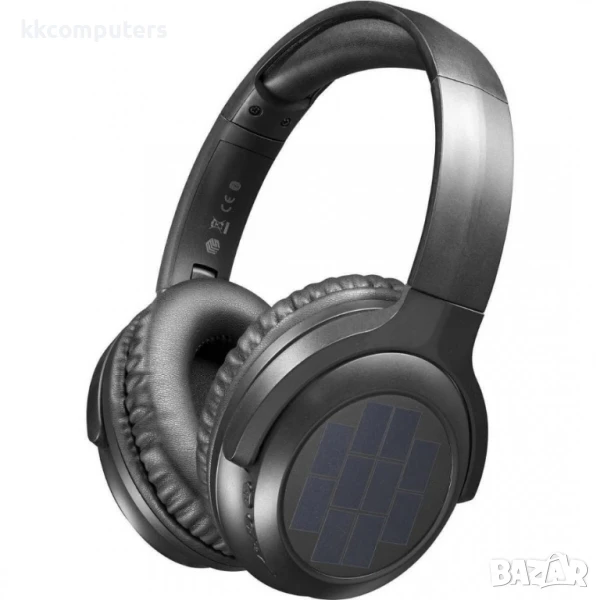 Music Sound Bluetooth слушалки със соларни панели, снимка 1