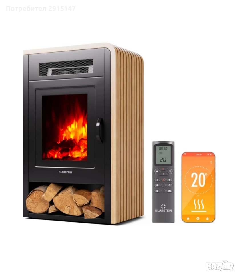 Електрическа камина KLARSTEIN Opala (1900 Watt), снимка 1