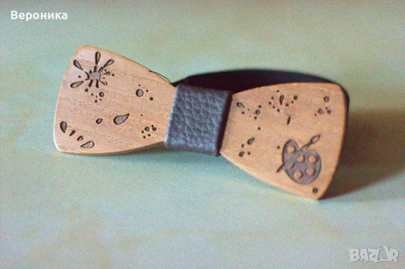 Дървена папионка - ръчно изработена, снимка 1