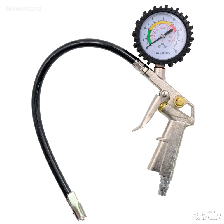 Манометър за гуми 220PSI 0-16 бара НОВО, снимка 1