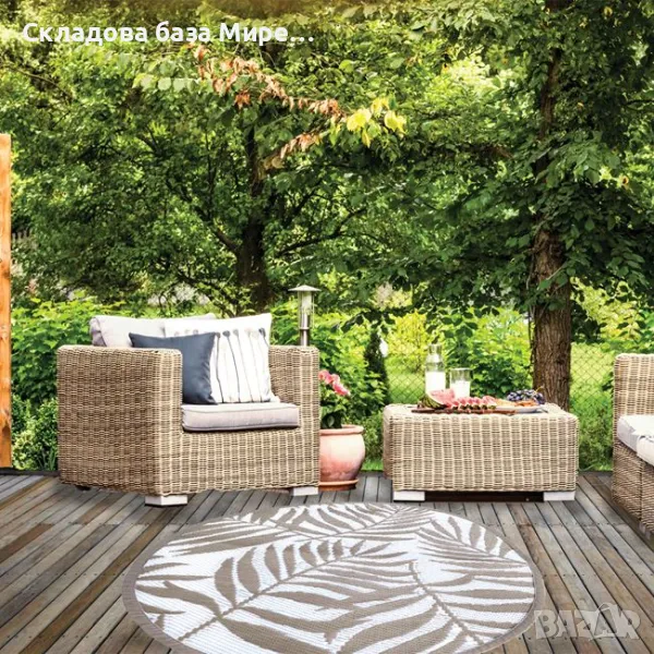  Двулицев външен килим ,Ø90 сантиметра, снимка 1