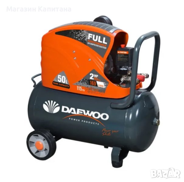 Бутален компресор DAEWOO 50л. бутилка 1.5kW, снимка 1