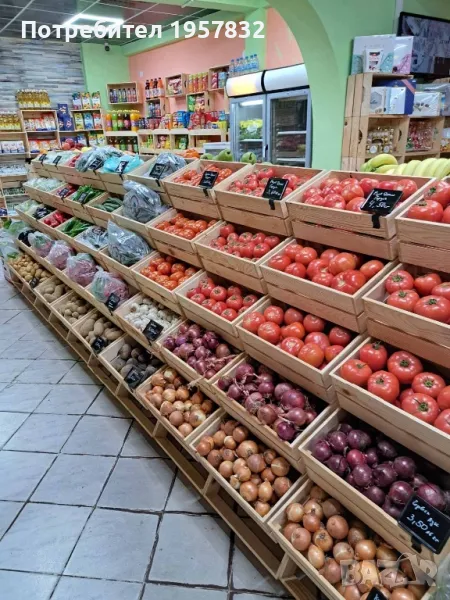 Дървени стелажи за магазини, заведения, плод и зеленчук, търговско оборудване, снимка 1