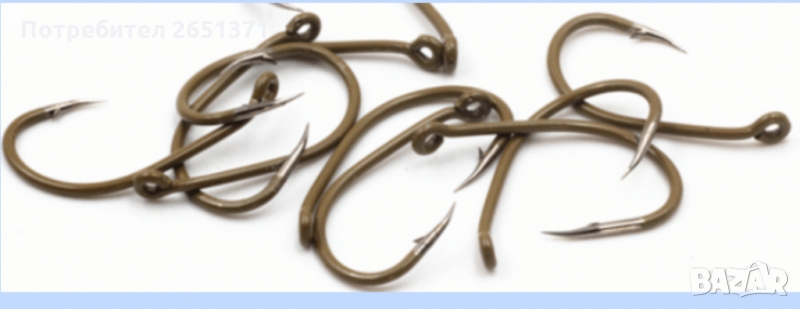 Куки за шаран и мирни риби, 10 броя - 7 лв., снимка 1