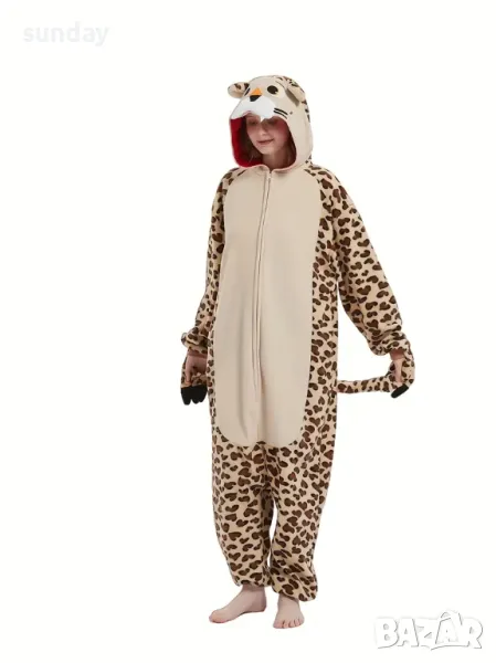 Пухкава пижама леопард, снимка 1