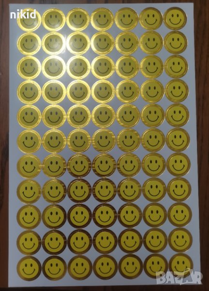 лист 77 бр Смайли Емотикон Smiley Еможи Emoji малки самозалепващи лепенки стикери за ръчна изработка, снимка 1